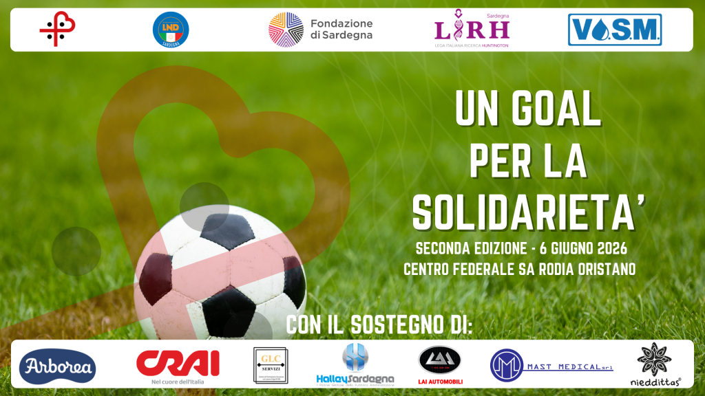 Sabato 6 giugno a Oristano “Un Goal per la Solidarietà”