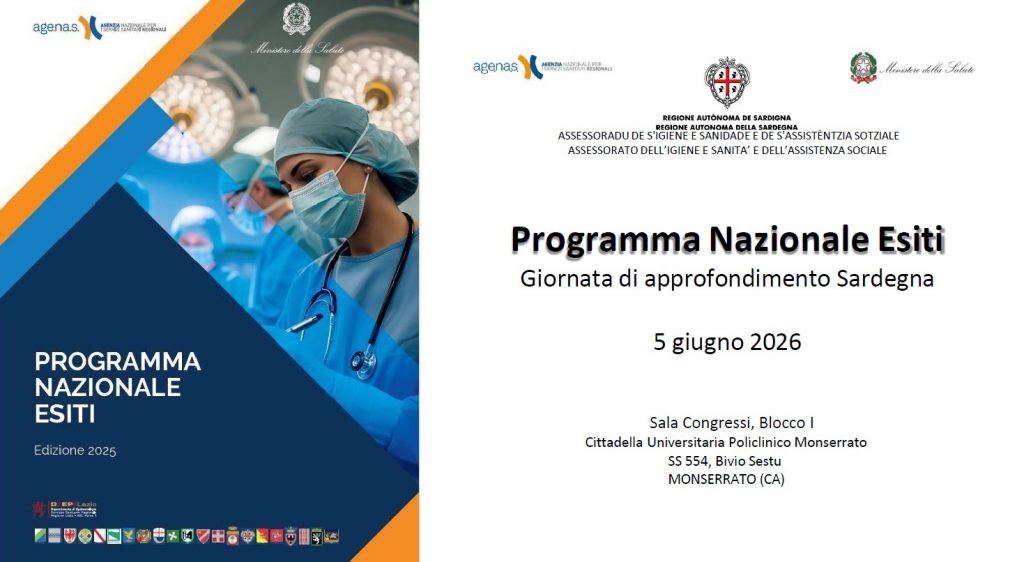 Sanità, il 5 giugno a Monserrato focus sul Programma Nazionale Esiti